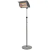 Image de Favex   Parasol Chauffant Électrique 2000w   Acier Gris   Surface De Chauffe Jusqu'à 6m²   Tête Orientable Pour Chauffage Ciblé