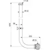 Image de Tube de chasse laiton chromé pour cuvette WC avec TEMPOCHASSE 1''1/4 - DELABIE - 766001
