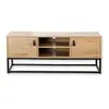 Image de CALICOSY - Meuble TVReproduction Chêne 2 Portes 2 Niches L120 cm - JILL
