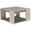 Image de CALICOSY - Table Basse Carrée L80 cm -Reproduction chêne et béton - Antibes