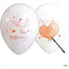 Image de Lot de 10 ballons blancs mariage à Personnaliser (avec feutre fourni)