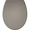Image de Abattant de toilettes Presto Taupe - Thermodurcissable - Fixation par le haut - Antibactérien