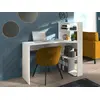 Image de CALICOSY - Bureau Blanc avec étagère de rangement L121 cm - Mister