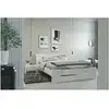 Image de Lit Adulte Contemporain 140x190 Cm   Structure En Panneaux De Particules Décor Blanc Brillant   Tête Et Pieds Inclus   Fabrication Française
