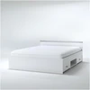 Image de Les Tendances - Lit Avec Rangements 140 X 190 Cm - 2 Tiroirs Et 1 Niche - Coloris : Blanc - Pablo