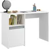 Image de Bureau Rue 110cm avec armoire - blanc/gris ou blanc/rose