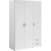 Image de Armoire Varia -Reproduction blanc - 3 portes + 2 tiroirs - L 120 x H 185 x P 51 cm - Parisot