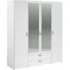 Image de ArmoireReproduction blanc 4 portes battantes + 2 miroirs + 2 tiroirs 160 x 51 x hauteur 185 cm