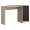 Image de Parisot Bureau droit 3 étagères - Brooklyn Chene Dekor - L 121,4 x P 55 x H 74,5 cm - Essentiel