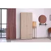 Image de Armoire VARIA -Reproduction chêne et blanc - 2 portes - 2 tiroirs - 80,7 x 185 x 51,3
