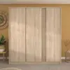 Image de Armoire de chambre à coucher - Chêne - 3 portes - 185 x 52 x 203 cm - PARISOT
