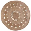 Image de The Home Deco Factory - Tapis Rond Jute Ajouré 90 Cm