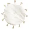 Image de The Home Deco Factory - Tapis Rond Coton Pompon Beige 90 Cm
