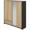 Image de CALICOSY - Armoire 4 portes et 1 tiroir MIMIZAN L197 cm - Fabrication Française