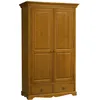 Image de Beaux Meubles Pas Chers - Armoire Penderie Pin Miel 2 Portes 2 Tiroirs 6 Niches L 114.5 H 195 P 54 Cm - Marron