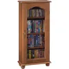 Image de Beaux Meubles Pas Chers - Petit Meuble Vitrine Chêne 1 Porte Vitrée 6 Niches L 49.4 H 105.8 P 21.5 Cm