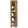 Image de Beaux Meubles Pas Chers - Bibliothèque 1 Grande Porte Vitrée Chêne - Marron