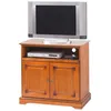 Image de Beaux Meubles Pas Chers - Meuble Tv Plateau Pivotant 2 Portes Merisier - Marron