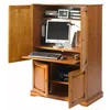 Image de Beaux Meubles Pas Chers - Armoire Informatique 4 Portes Merisier - Marron