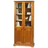 Image de Beaux Meubles Pas Chers - Bibliothèque Louis Philippe 4 Portes En Finition Merisier - Florie