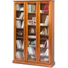 Image de Beaux Meubles Pas Chers - Bibliothèque 3 Portes Vitrées En Finition Merisier - Florie
