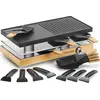 Image de Appareil à raclette 8 personnes 1200w gril - Naturamix - RAC.WOOD-8 -