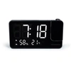 Image de Radio-réveil par projection - Noir - Radio FM, température, humidité, double alarme, USB-C, alimentation 230V