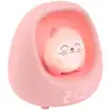 Image de Réveil Digital pour Enfant Avec Veilleuse et 3 Mélodies Apaisants Chat Rose - Neuf