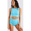 Image de Bas de maillot taille haute effet froissé turquoise Naza Scrunchy XS