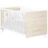 Image de Les Tendances   Lit Bébé Évolutif 140x70   Sommier Réglable 3 Positions   2 Galeries En Hêtre Laquées Blanc   Fabrication Française