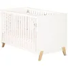 Image de Les Tendances - Lit Bébé 120 X 60 Sur Pieds En Bois Blanc