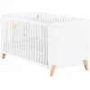 Image de Les Tendances - Lit Évolutif 140x70 - Little Big Bed Sur Pieds En Bois Blanc