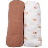 Image de Lot De 2 Draps Housse En Coton Bio - Sunlight