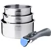 Image de Lot de 3 casseroles inox manche amovible Arthur Martin AM3456