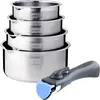 Image de Batterie de cuisine inox 5 pcs avec manche amovible Arthur Martin AM7457