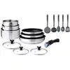 Batterie de cuisine Arthur Martin Set 15 Pcs INOXAM1275 Argent Métal - Achat & prix