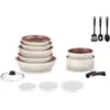 Image de set de 18 ustensiles de cuisine couleur crème