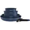 Image de Batterie de cuisine 5 pièces poignée amovible Bleu Arthur Martin AM8896