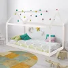 Image de Weber Industries - Lit Cabane Panda 90x190 + 1 Sommier / Blanc/ 195x134x97
