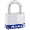 Image de Master Lock 5eurd Cadenas En Acier Laminé À Clé, Gris, 7,4 X 5,1 X 3,3 Cm