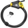 Image de MASTER LOCK Cble de verrouillage ajustable Python d'une longueur de 1,8 m x 10mm de diamtre, noir et jaune - Neuf