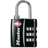 Image de Master Lock 4680eurdblk Cadenas À Combinaison Tsa, Noir, 5,5 X 3 X 2,6 Cm