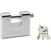 Image de Master Lock 680eurd Cadenas Rectangulaire En Zinc À Clé, Gris, 8 X 9,5 X 2,9 Cm