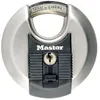 Image de Master Lock Cadenas Rond [a Clé] [acier Inoxydable] [extérieur] M40eurd - Idéal Pour Les Espaces De Rangement, Les Remises, Les Garages, Les Remorques