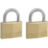 Image de Master Lock 150eurt Lot De 2 Cadenas À Clé En Laiton, Doré, 6,8 X 5 X 1,4 Cm