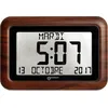 Image de Geemarc VISO10 Horloge radio-pilotée avec calendrier - Utile pour les personnes atteintes de démence et d'Alzheimer - WOOD