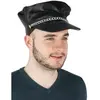 Image de Casquette de biker adulte avec chaine, simili cuir noir