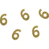 Image de Lot de 50 confettis pailletÃ©s Chiffre 6 Or