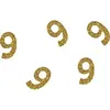Image de Lot de 50 confettis pailletÃ©s Chiffre 9 Or