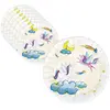 Image de Lot de 8 assiettes anniversaire Licornes